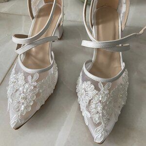 Guipure Embellished Wedding Shoes